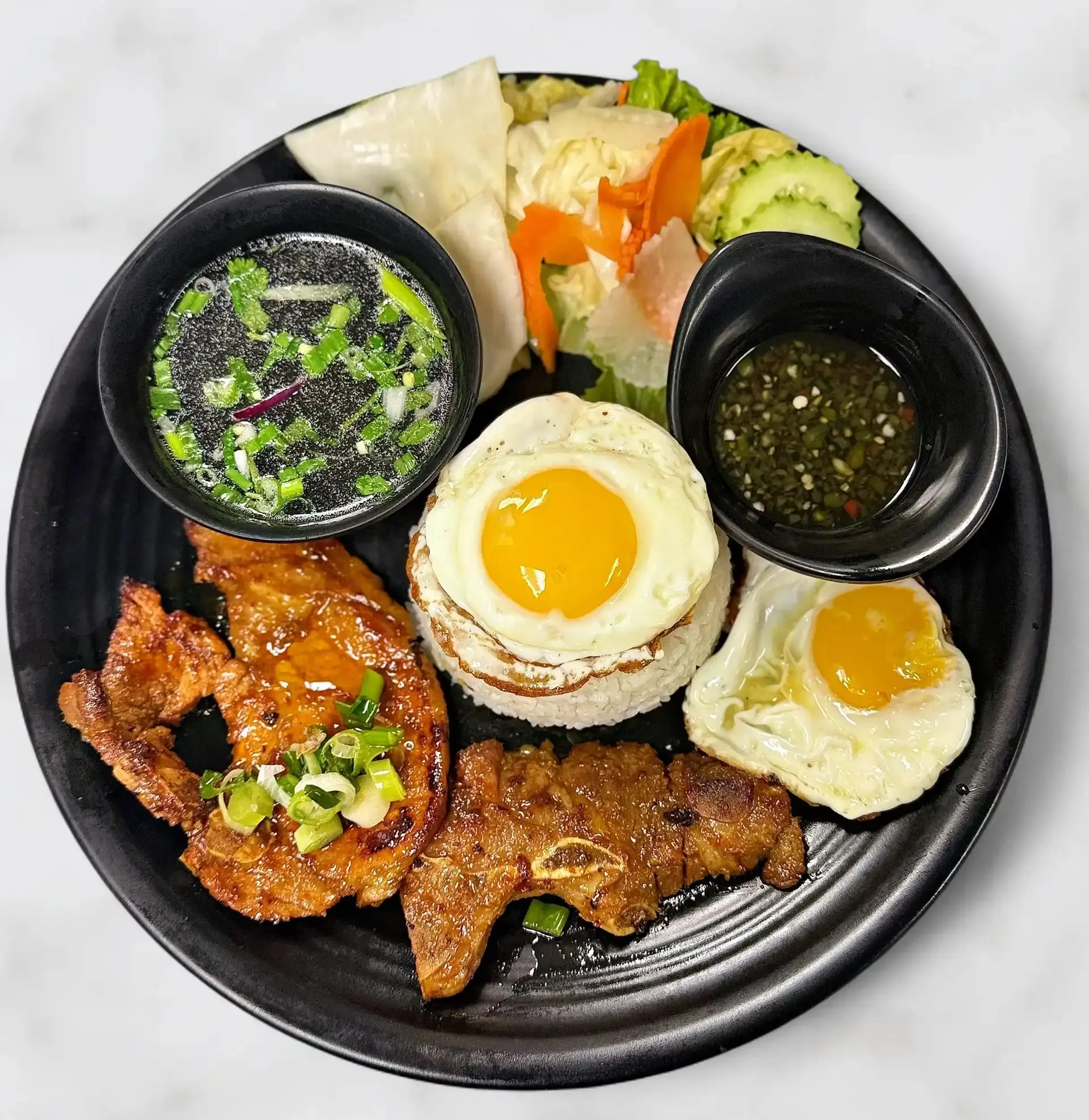 Grilled Pork Chop & Fried Egg - Sườn Nướng Trứng
